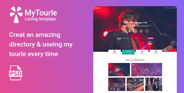 Mytourle - directory & listing PSD template