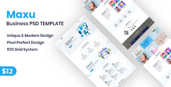 Maxu - Business PSD Template