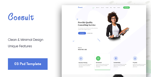 Consult-Business Consulting PSD Template product preview