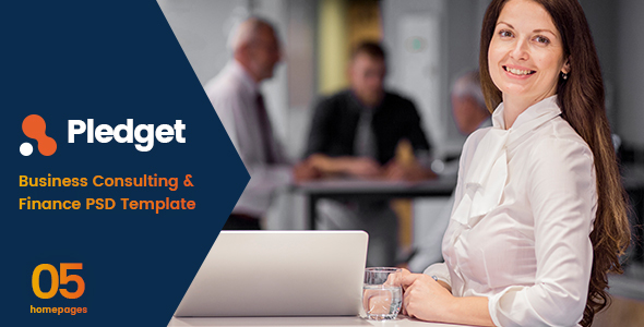 Pledget | Business Consulting & Finance PSD Template
