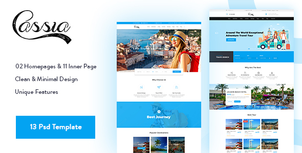 Casia - Travel & Tours Psd Template
