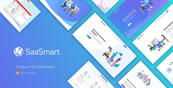 SaasMart - Agency, Saas, Web Application PSD Template