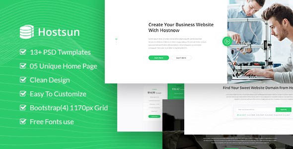 Hostsun - Web Hosting PSD Tmeplate