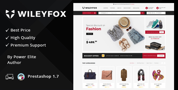 Wileyfox Mega - Responsive Prestashop 1.7.x Theme