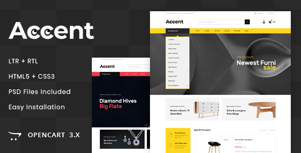Accent - MultiPurpose OpenCart 3.x Responsive Theme