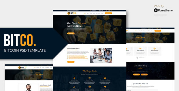 BITCO - Bitcoin and Cryptocurrency PSD Template