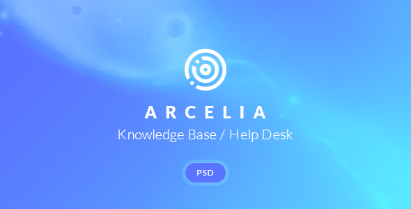 Arcelia — Knowledge Base / Help desk. PSD Template listing image