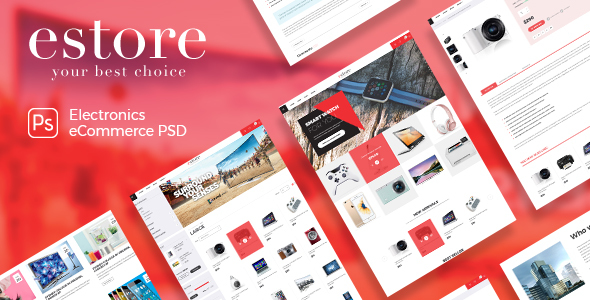 estore - Modern & Beautiful Electronics PSD Template