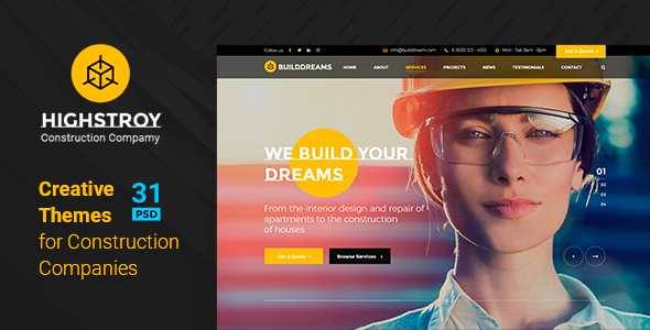 HIGSTROY | Construction & Architecture PSD Template