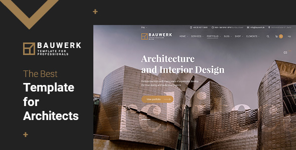 Bauwerk | Interior Design & Architecture PSD Template