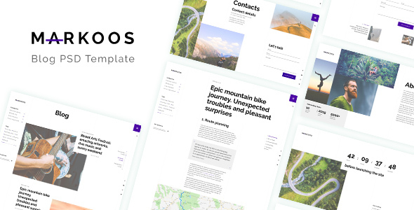 Markoos — Blog PSD Template