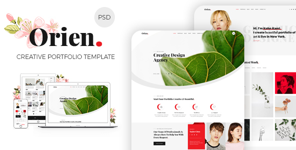Orien - Creative Portfolio PSD Template product preview