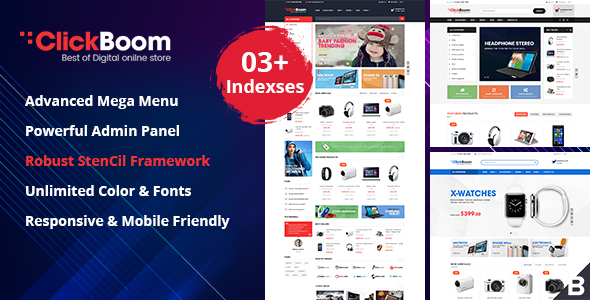 ClickBoom - Responsive StenCil BigCommerce Theme with Advanced Option