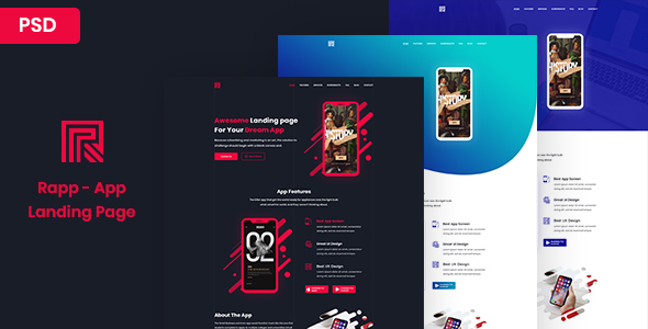 Rapp - App Landing page