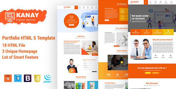 Preview image for Kanay - Portfolio HTML5 Template