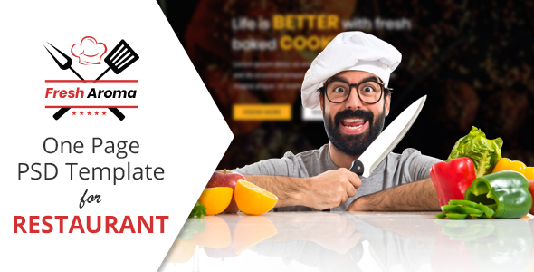 Fresh Aroma PSD Template for Restaurants
