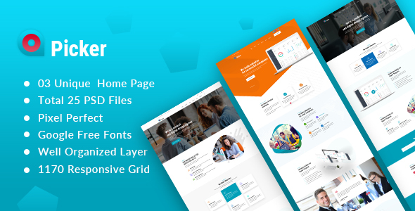 Picker - Startup and Agency PSD Template