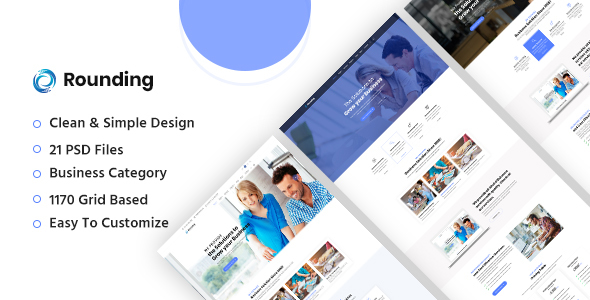 Rounding - Business PSD Template