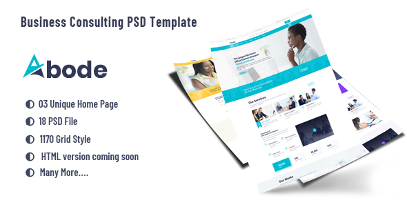 ABODE - Consulting, Finance, Business PSD Template