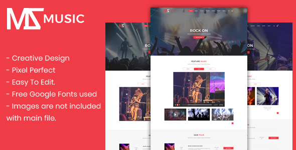 Msmusic - Music PSD Template