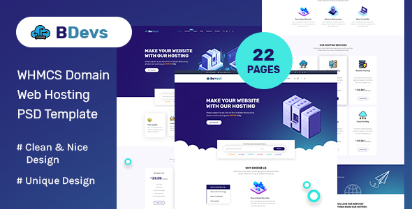 BDevs - Hosting Provider & WHMCS PSD Template