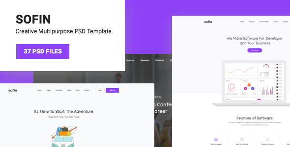 Sofin - Creative Multipurpose PSD Template