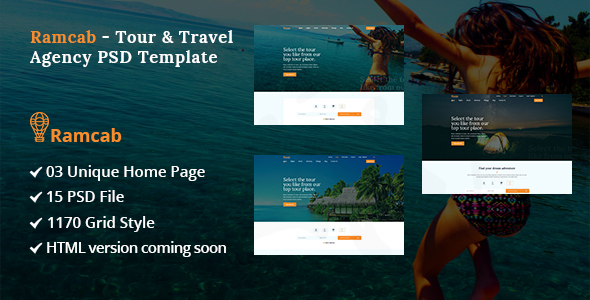 Ramcab - Tour & Travel Booking PSD Template