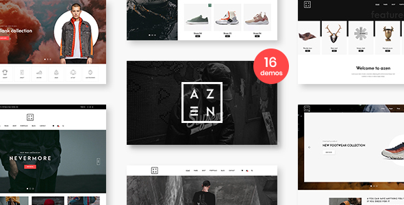 Azen - Clean, Minimal Shop PSD Template