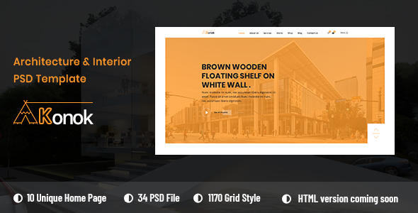 Konok - Architecture & Interior PSD Template