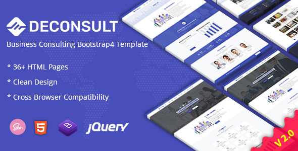 Deconsult - Business Consulting Bootstrap5 Template + RTL product preview