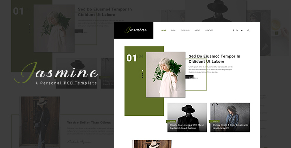 Jasmine - Ultimate Personal Blog PSD Template