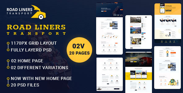 Road Liners - PSD Template for Transporters