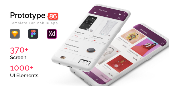Preview image for Prototype 86 - Template For Mobile App