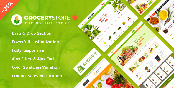 Grocery Store - Vegetable , Organic & Supermarket  Responsive Shopify Theme OS 2.0