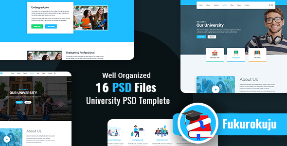 Fukurokuju - University PSD Template