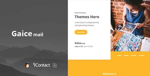 Gaice Mail - Responsive E-mail Template + Online Access listing image