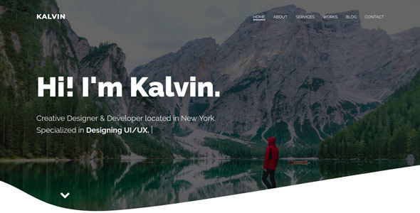 Preview image for Kalvin - Personal Portfolio Template