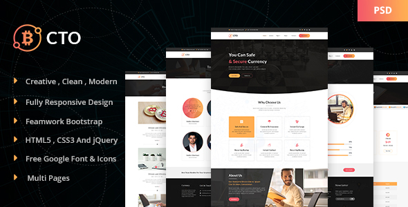 CTO - Crypto Currency PSD Template