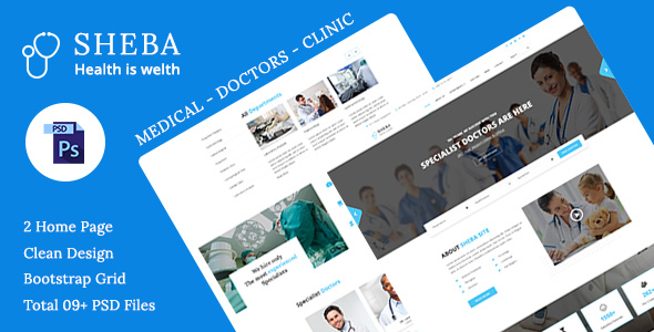 Sheba - Health & Doctor Medical PSD Template
