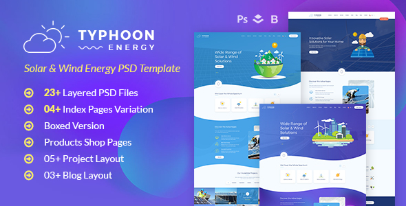Typhoon - Solar Energy PSD Template