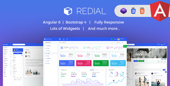 Redial - Multipurpose Angular 6 and Bootstrap 4 Admin Template