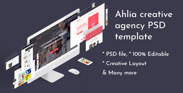 Ahlia - Creative Agency PSD Template