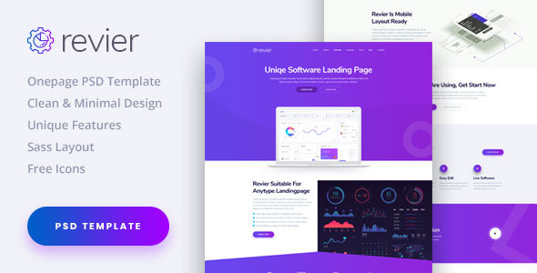 NioSoft - Unique Software Landing PSD Template