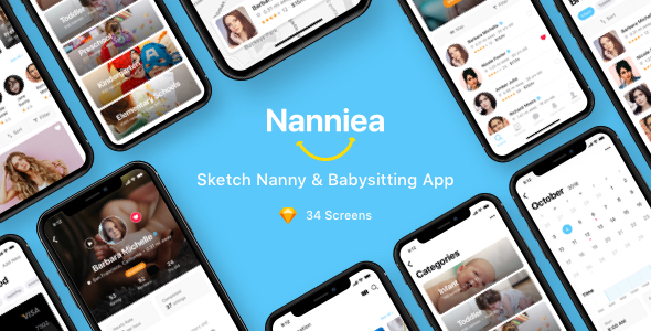Nanniea - Sketch Nanny & Babysitting App