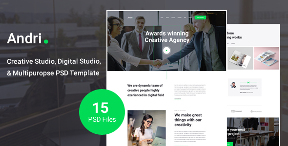 Andri - Multi-Purpose Business PSD Template listing image