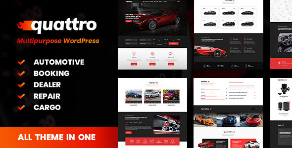 Quattro - Auto Booking WordPress Theme product preview