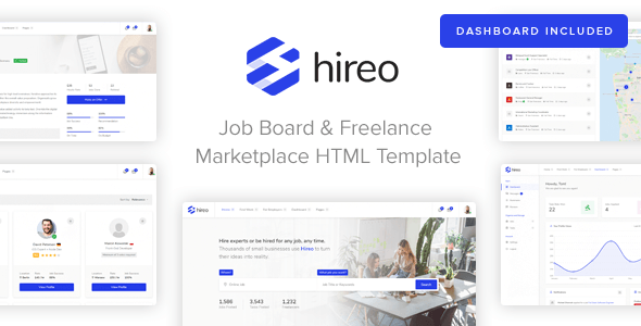 Hireo - Freelance Services Marketplace HTML Template listing image