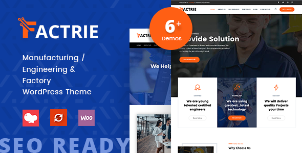 Factrie - Manufacturing & Industrial Factory WordPress Theme product preview