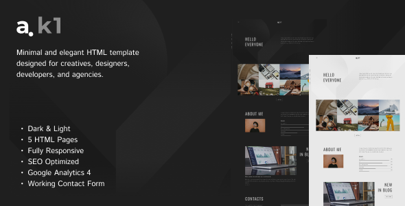 a.k1 - Creative Portfolio & Blog HTML Template