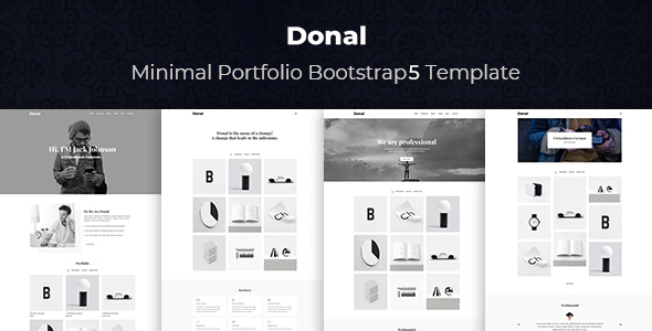 Preview image for Donal - Minimal Portfolio HTML Template